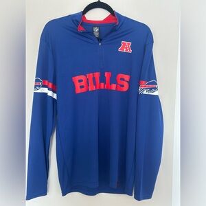 Buffalo Bills NFL Men’s 1/4 Zip Pullover Blue Team Apparel Size Medium